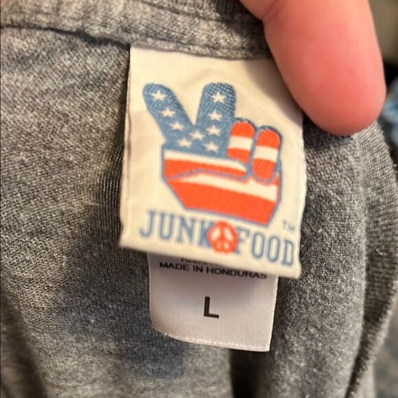 Junk Food Crack Is Whack Keith Haring Gray Graphic Pullover T-Shirt - Picture 6 of 9